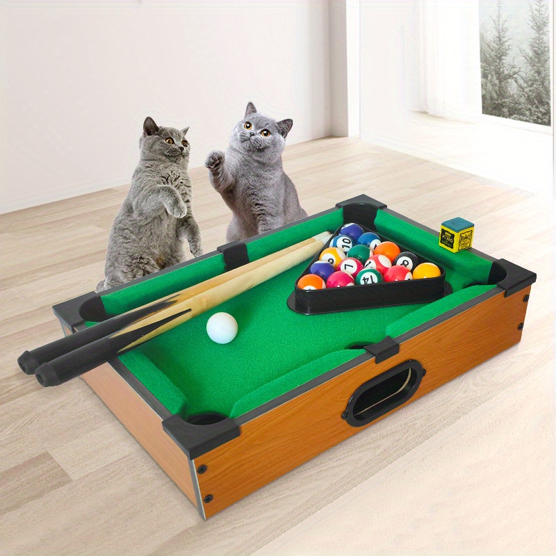 13 6 billiard table space saving pool game table for kids and adults with balls cues triangle chalk perfect for family game bar gym room green details 1