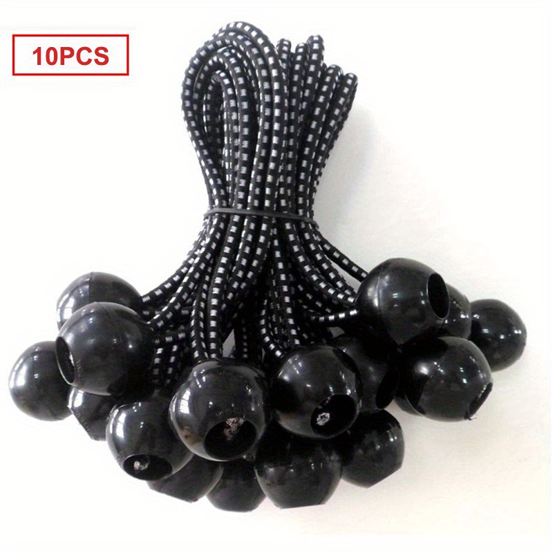 30PCS Bungee Cords with Balls, Tarp Bungee Balls, 3 Sizes 6, 9, 11 Inch  Heavy Duty Tie Down Cord for Gazebo, Canopy Shelter, Camping, Tents, Cargo