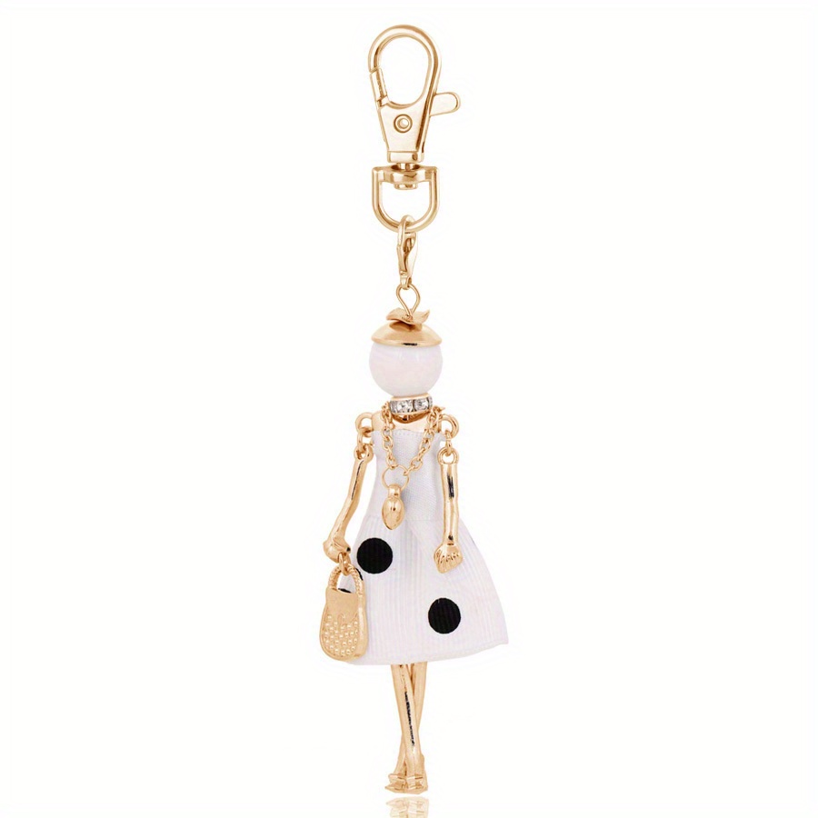 polka   model keychain cute   ring purse bag backpack car pendant charm wedding accessory women gift details 5