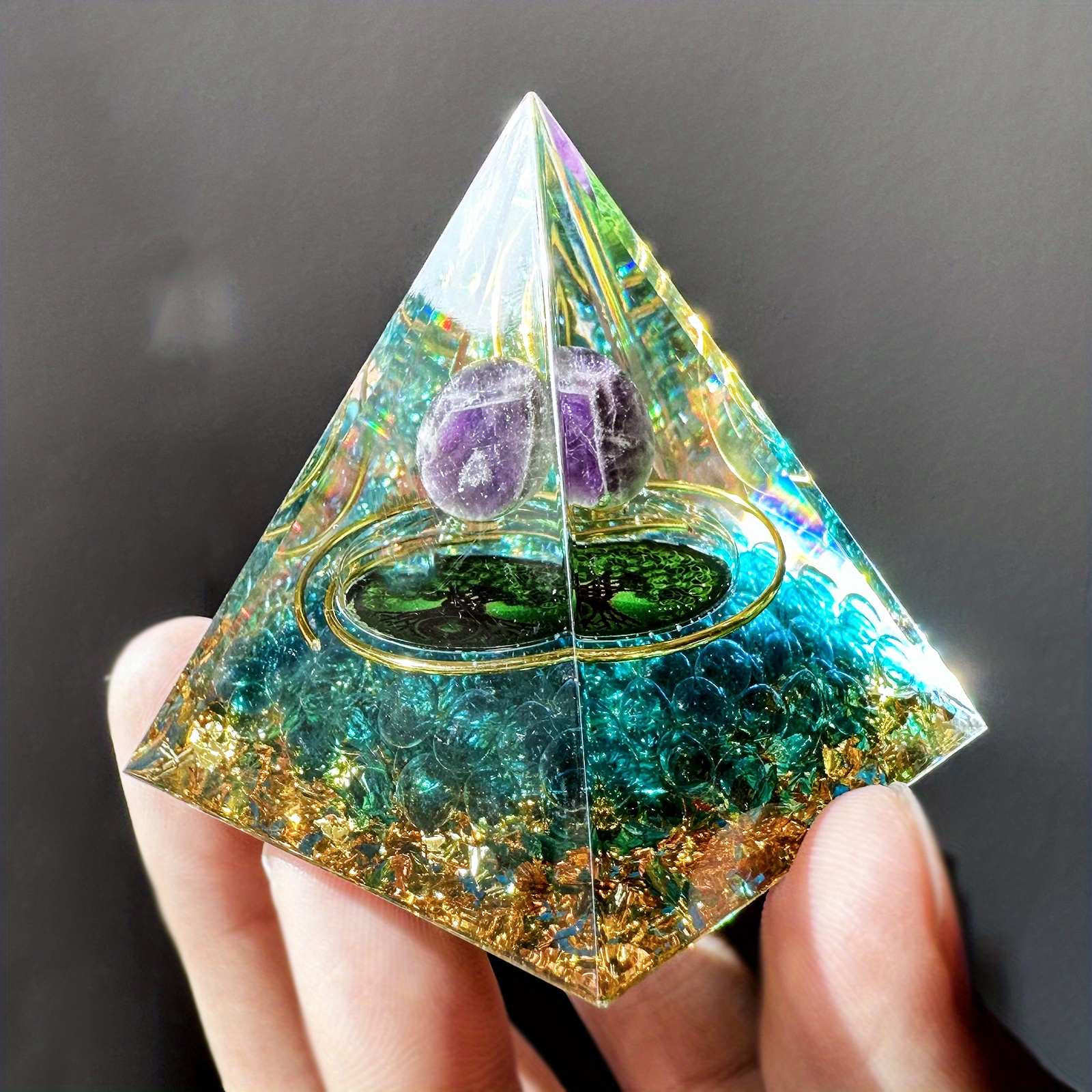 1pc Orgone Albero Vita Piramide Energia Positiva Piramide A - Temu Italy