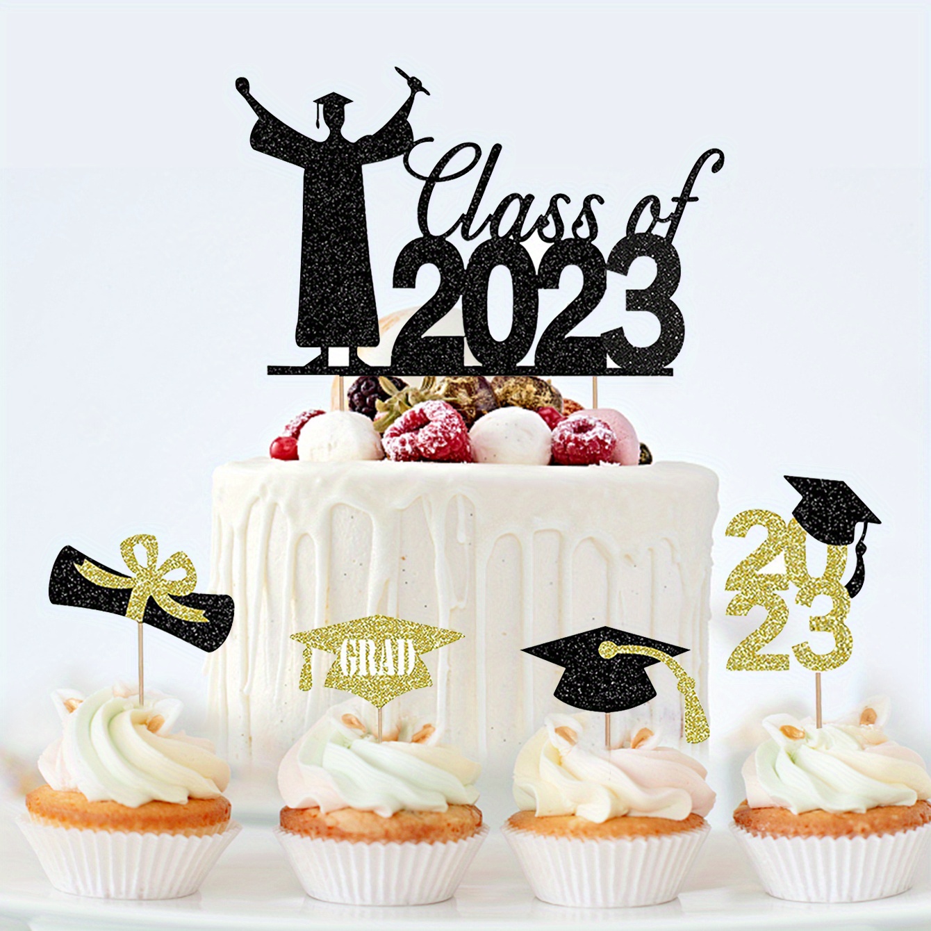 Holy Cow Graduated Cake Topper, Cow Cake Decorations for 2023