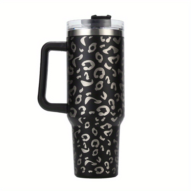 Leopard 40oz Tumbler With Gandle Cheetah Insulated Stainless Steel