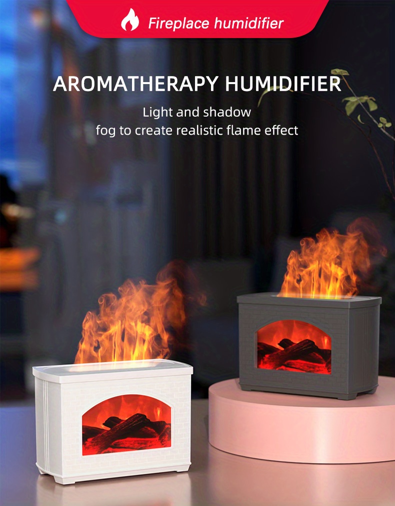 Diffuseur de parfum & humidificateur d'air avec effet flamme