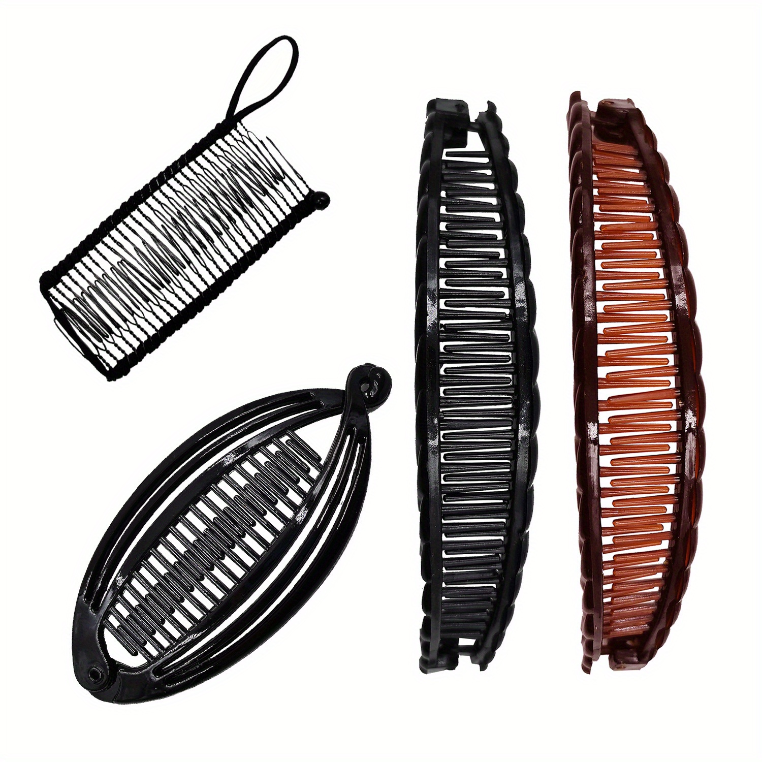 Stretchy Banana Hair Clip Vintage Clincher Comb Tool for Thick Thin Curly  Hair Stretch & Adjust - Decorative Sturdy & Lightweight - No Pressure or