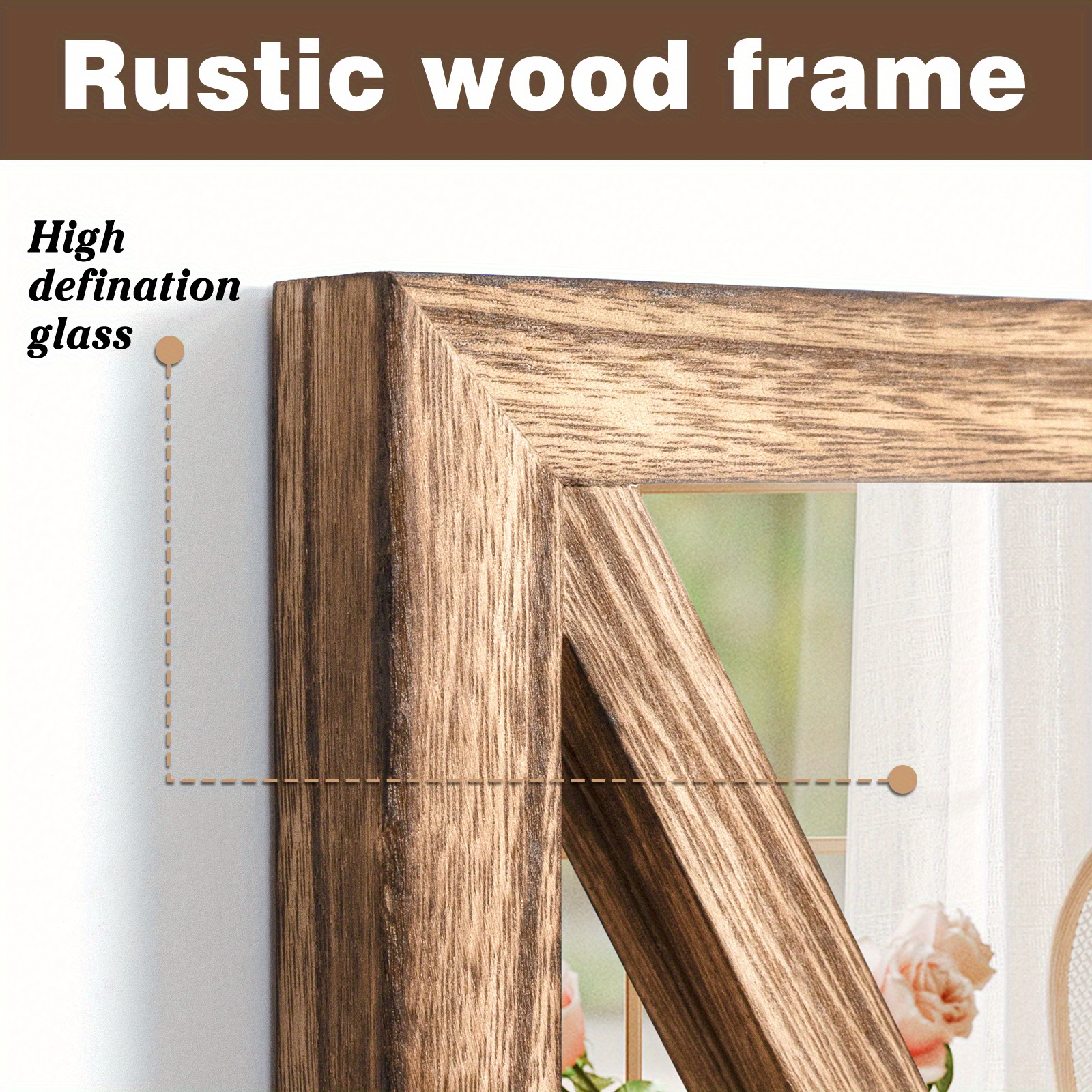 2pcs Wall Mirrors Decorative 15 X10 In Rustic Wall Decor - Temu