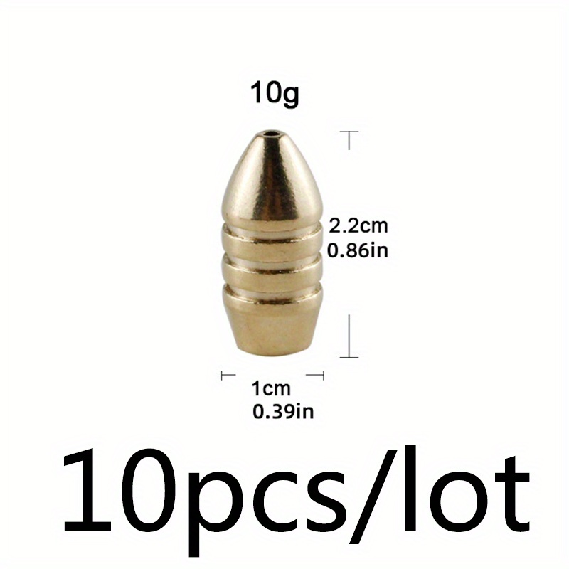 Stainless Brass Sinkers Weights Texas Rig Bullet Shape - Temu