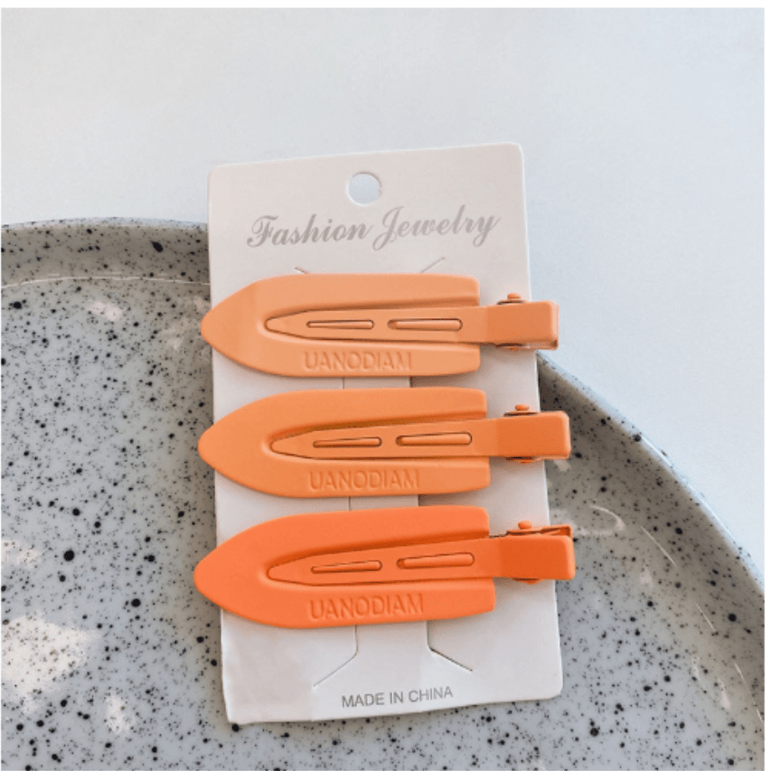 3pcs Solid Duck Billed Hair Clip Hair Accessories