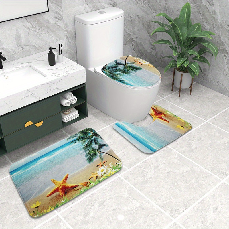 Bathroom Rugs Set Ultra Soft Non slip Bath Rug And Absorbent - Temu
