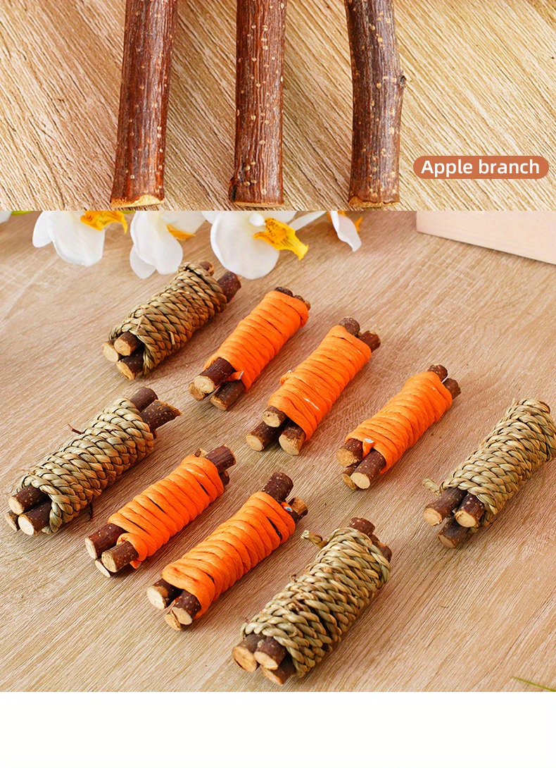 Pet Rabbit Molar Apple Branch Roll 6