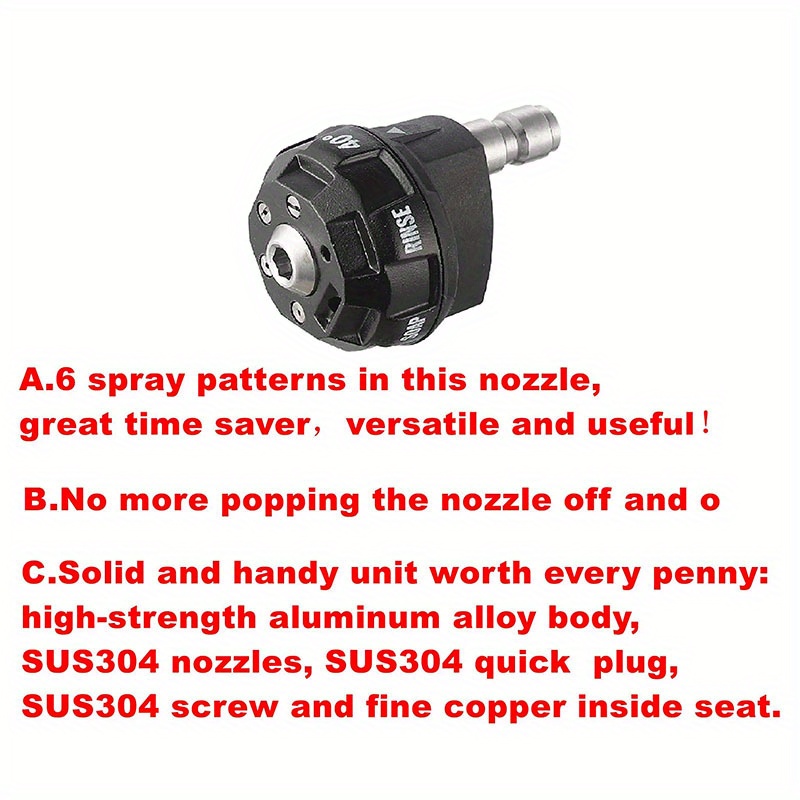 Pressure Washer Nozzle 1 Quick Change Adjustable ( ) Plug Temu