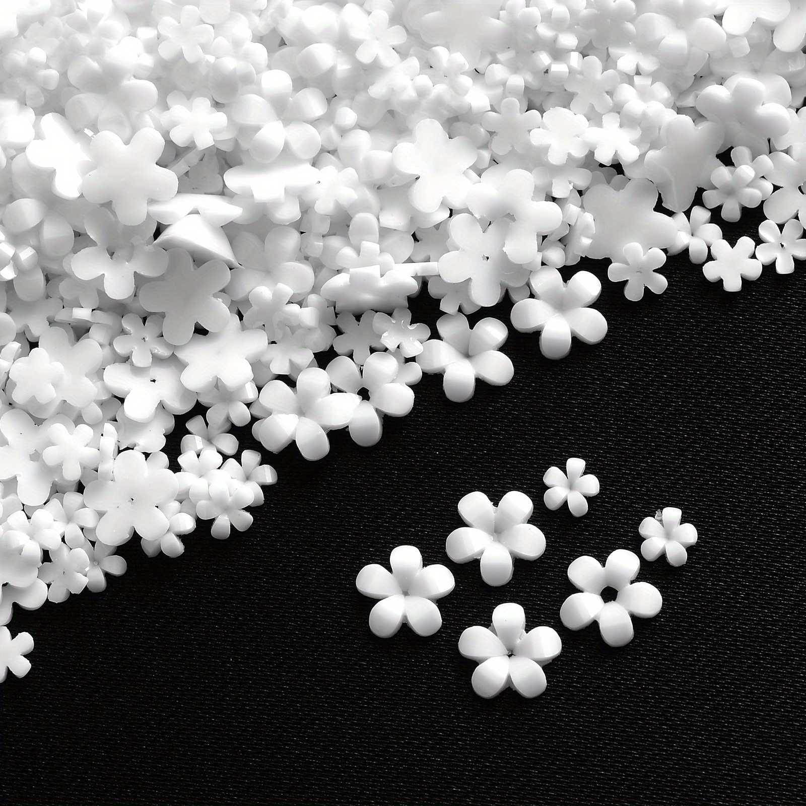 TEMU 2d Flat - 300-500pcs 3/6mm Random Color Tiny Flat Back Acrylic Beads For Art Nail Decoration Ornament Supplies