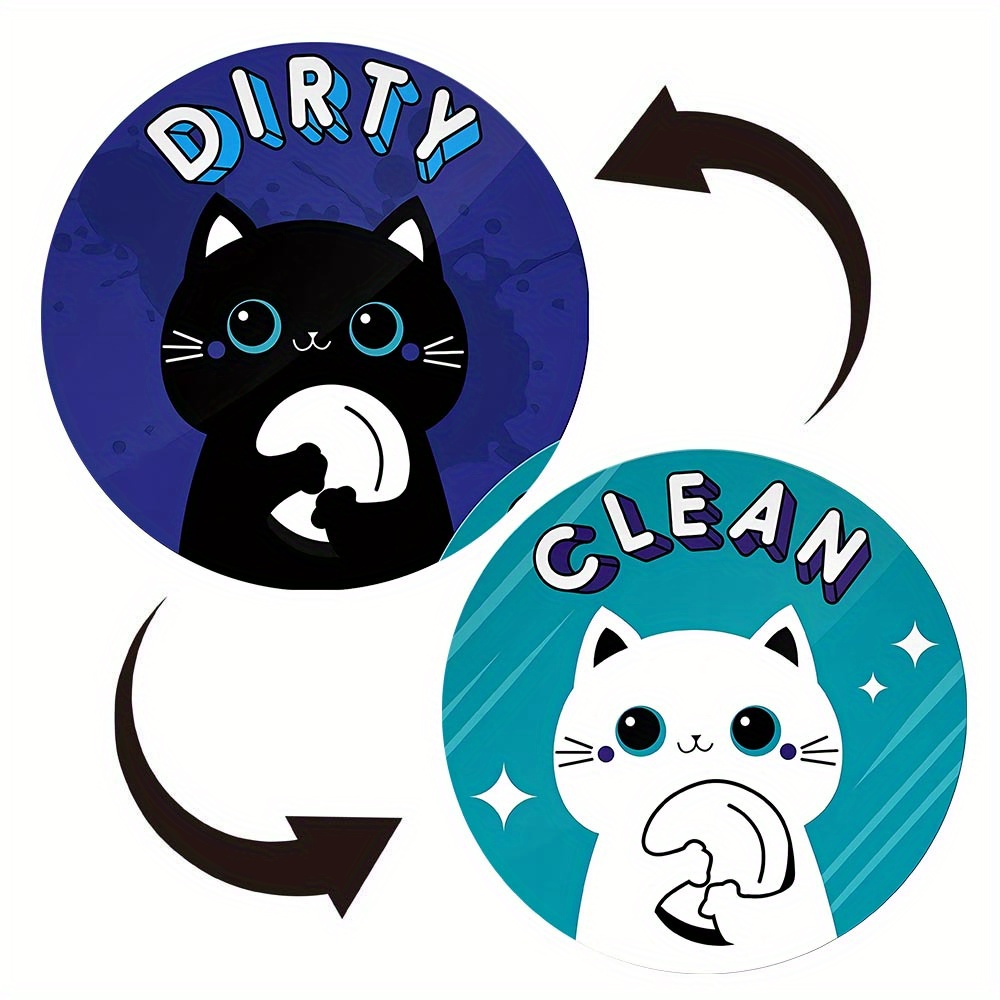 1pc, Cartoon Animals Dishwasher Magnet, Clean - Dirty Sign, When Pushing It, Strong Magnet, Dishwasher Indicator, Kitchen Gadgets, Kitchen Stuff, Kitchen Accessories, Home Kitchen Items