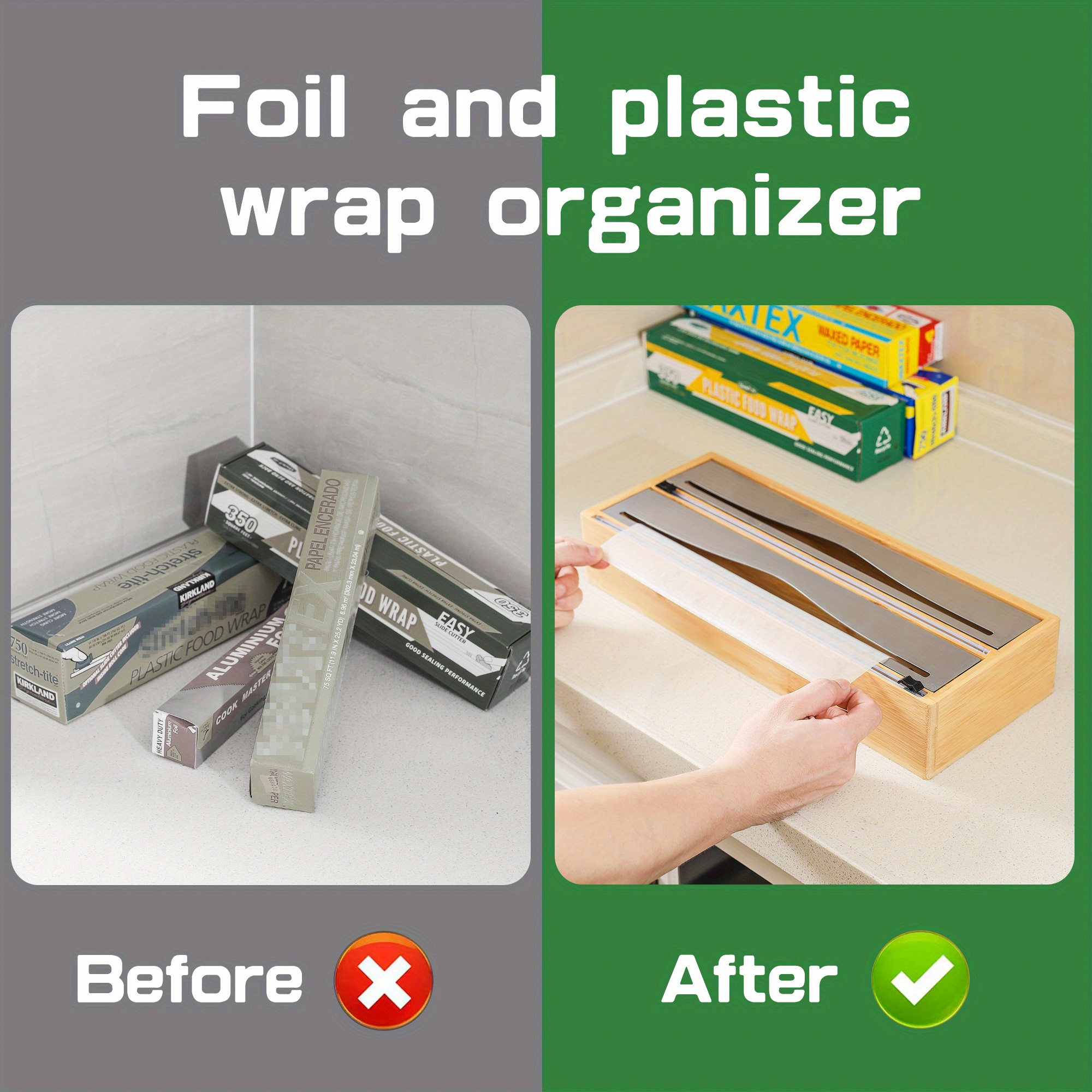 Foil and Plastic Wrap Organizer - DECOMIL Store