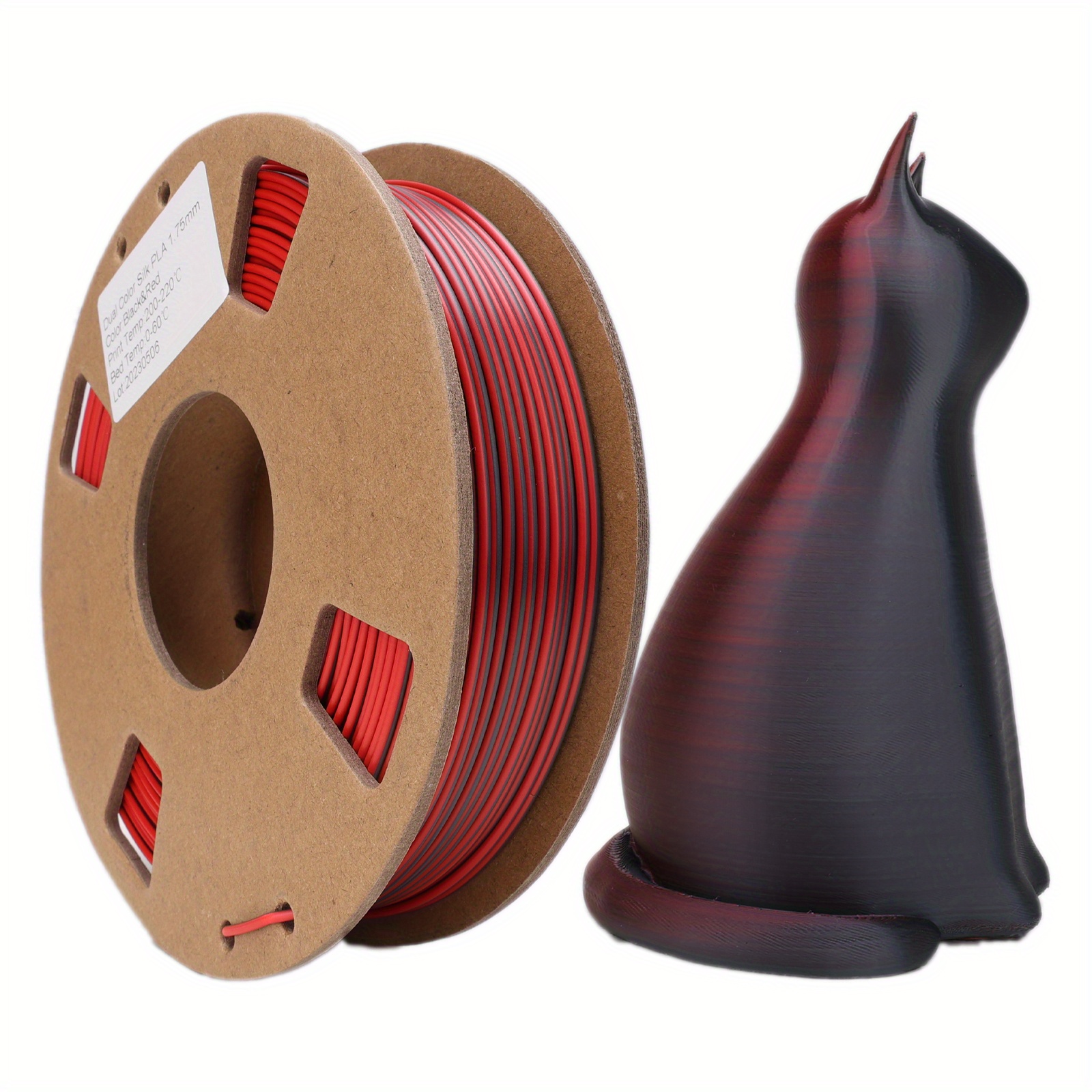 Filamento de impresora D, Filamento de impresora 3D Filamento largo  Filamento PLA construido para precisión Jadeshay A