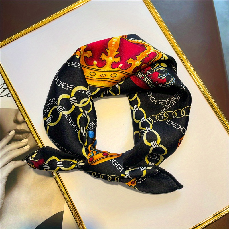 Leopard Print Vintage Bandana Classic Small Satin Square Scarf