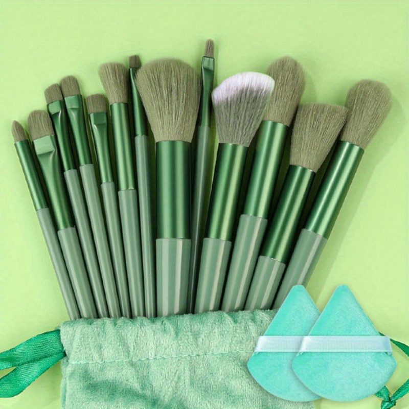 Green With Bag+2 Powder Puff