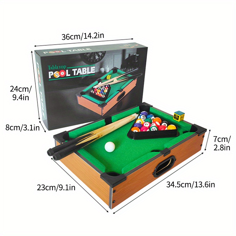 13 6 billiard table space saving pool game table for kids and adults with balls cues triangle chalk perfect for family game bar gym room green details 2