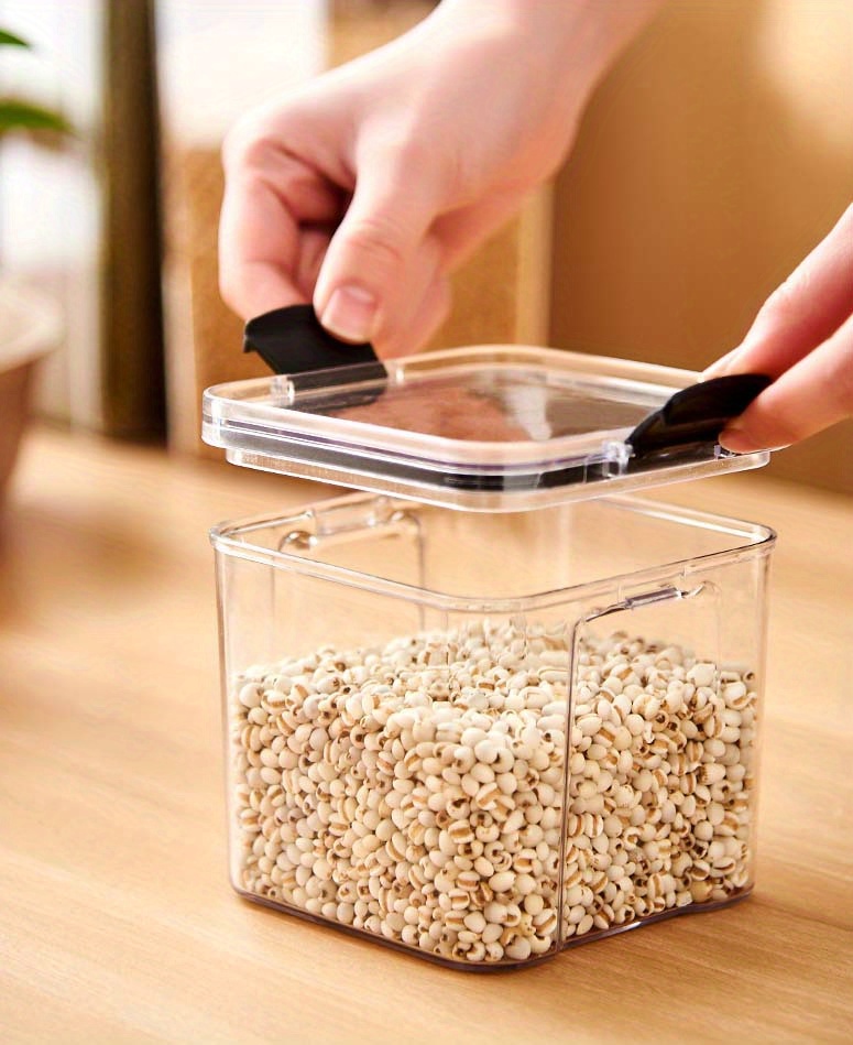 Square Food Storage Containers Flip Top Lids Clear Airtight Temu