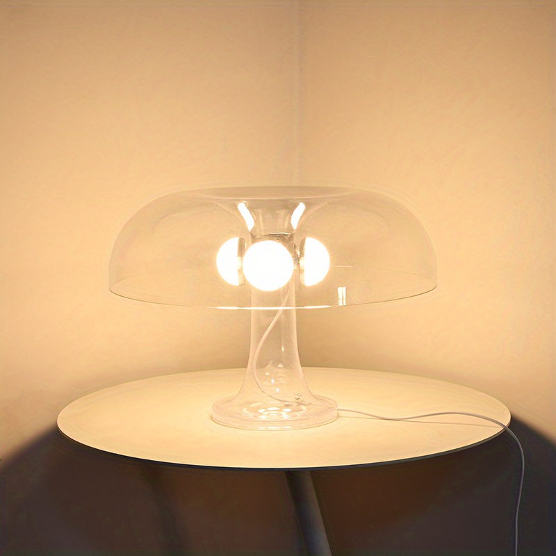 LANMOU Lampe de Table en Verre Champignon Moderne, Lampe de Chevet USB  Dimmable, Lampe à Poser LED Chambre Veilleuse Décoration, Ampoule  3-Couleur, 15 * 19 cm,Blanc : : Luminaires et Éclairage