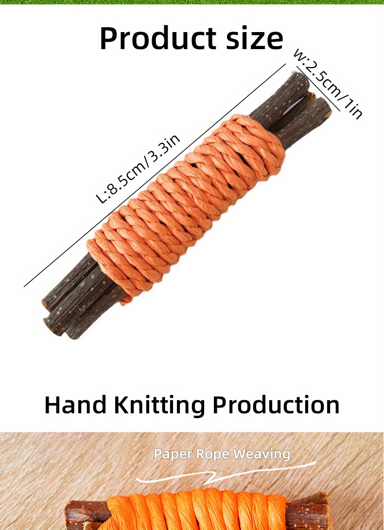 Pet Rabbit Molar Apple Branch Roll 2