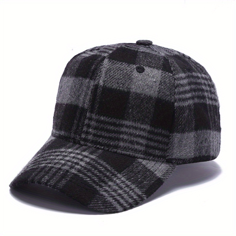 Winter Baseball Cap For Men, Adjustable Warm Outdoor Sport Golf Cap Hats Dad Caps Earflaps Thicken 21.65-23.62inch, Ideal Choice For Gifts