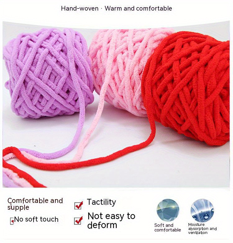 Ice Strip Thick Wool Crochet Thread Soft And Comfortable - Temu