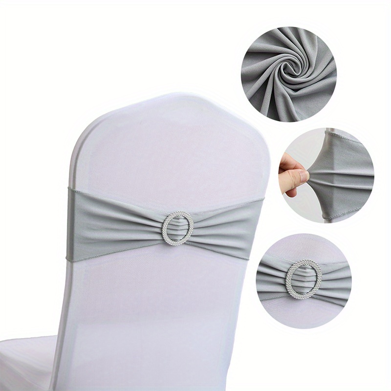 Chair Belt White Satin Chair Sashes Universal Chair Cover - Temu