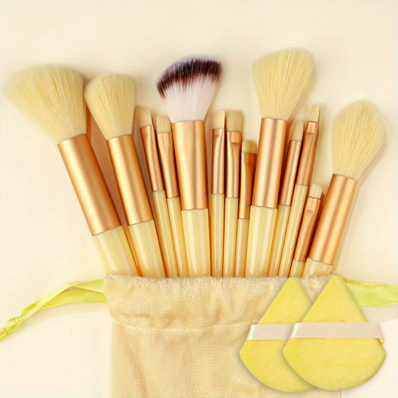 Yellow With Bag+2 Powder Puff