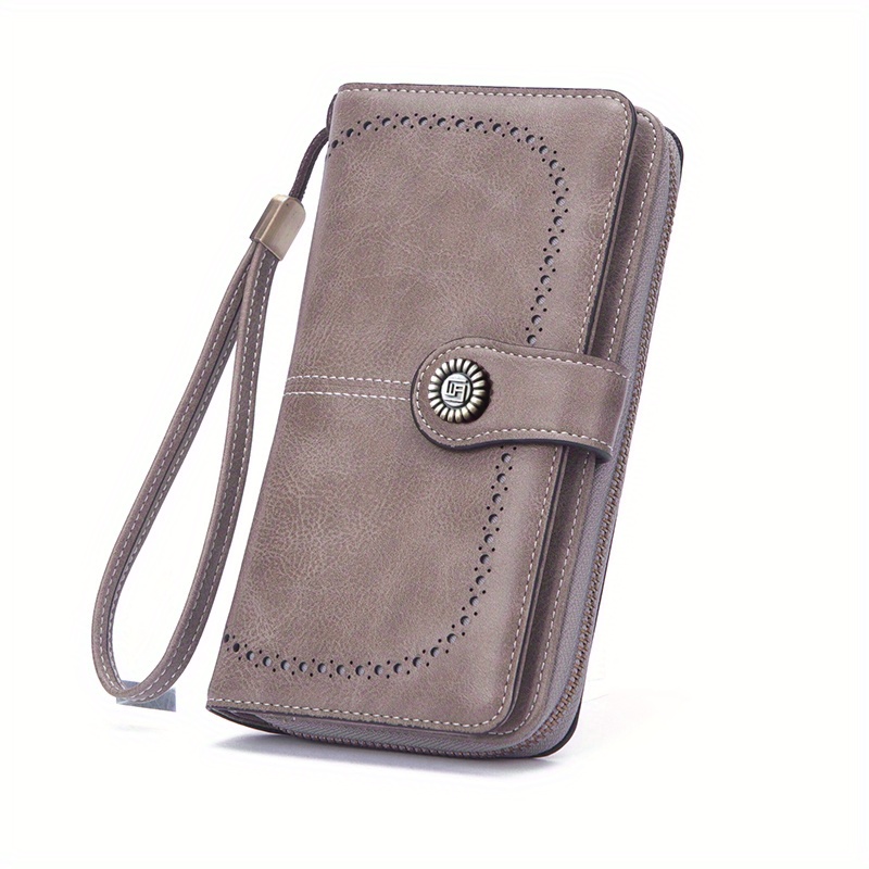 Tri Fold Wristlet Wallet, Solid Color Options -Holds large phone