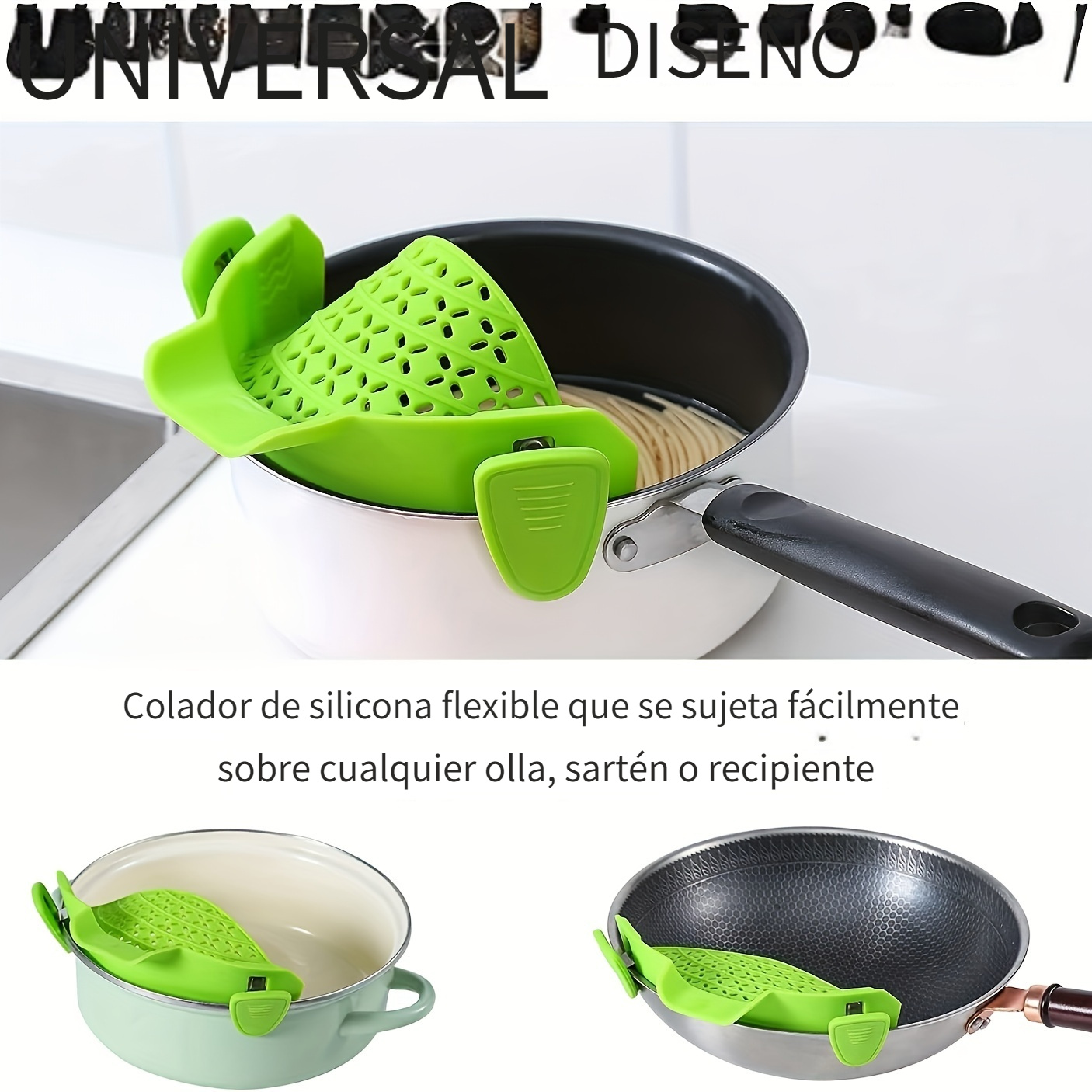 1pc Colador Colador De Olla De Silicona Colador De Cocina - Temu