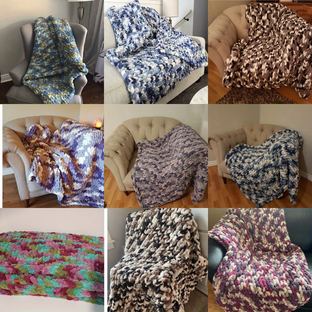 4 Skeins BATELO Crochet Yarn,Blanket Yarn,Knitting Yarn,Chenille