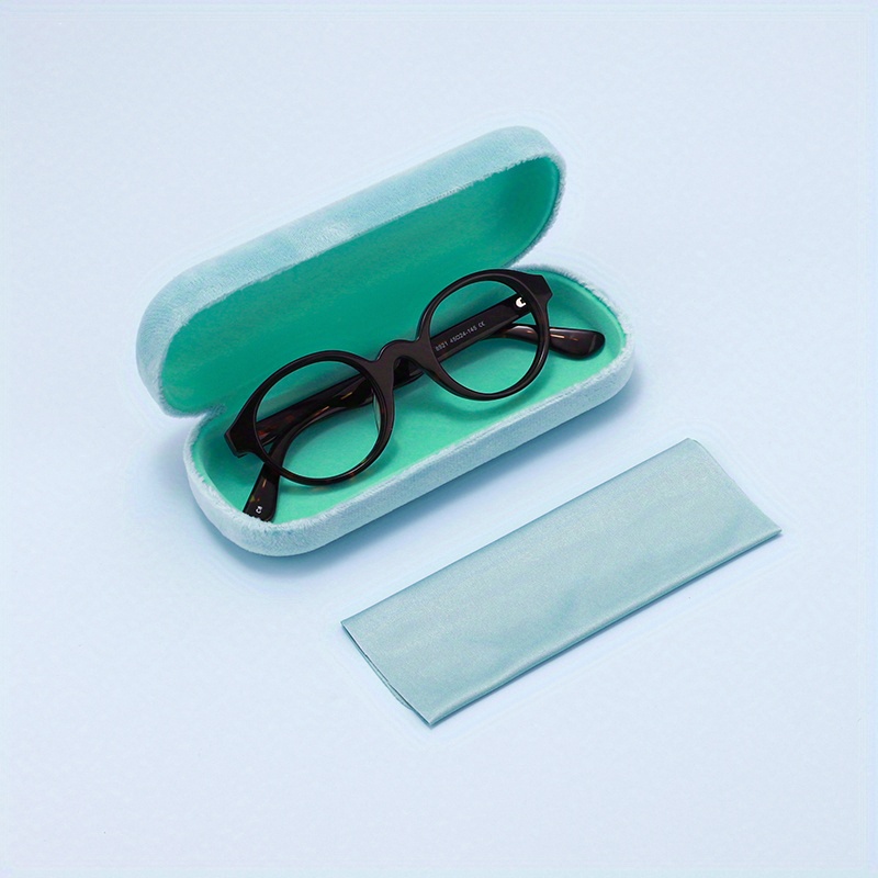 Macaroon Color Velvet Glasses Case, Cute Sunglasses Reading