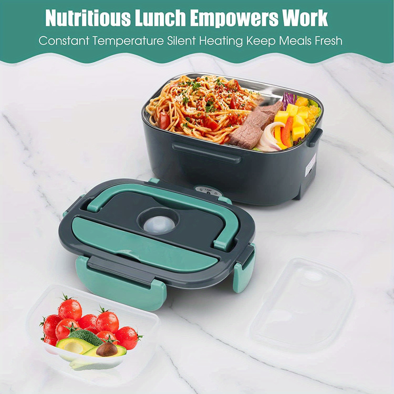 Bento Boxes Electric Lunch Box Leak Proof Lunch Box Double - Temu