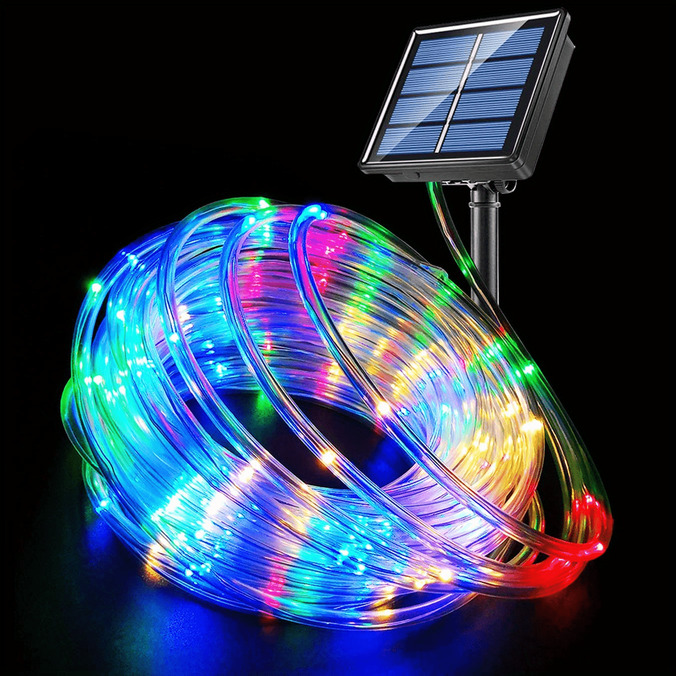 1 pack solar rope string light 39 4ft 100l 8 modes waterproof outdoor led copper wire lights for garden decor lamp wedding party tree xmas halloween holiday decoration lighting warm white multicolor details 4