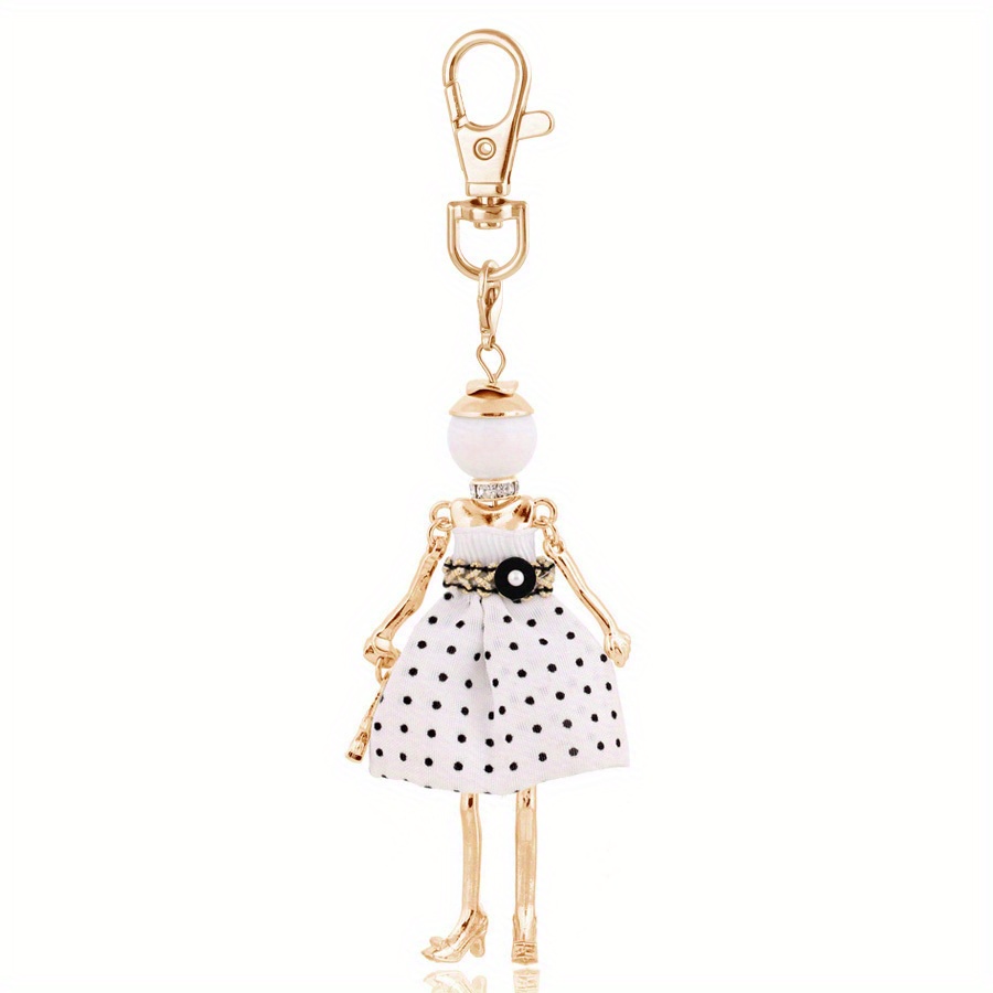 polka   model keychain cute   ring purse bag backpack car pendant charm wedding accessory women gift details 3