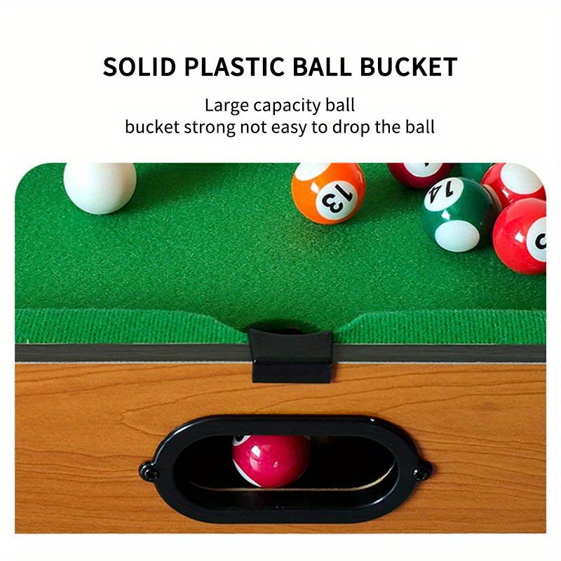 13 6 billiard table space saving pool game table for kids and adults with balls cues triangle chalk perfect for family game bar gym room green details 5