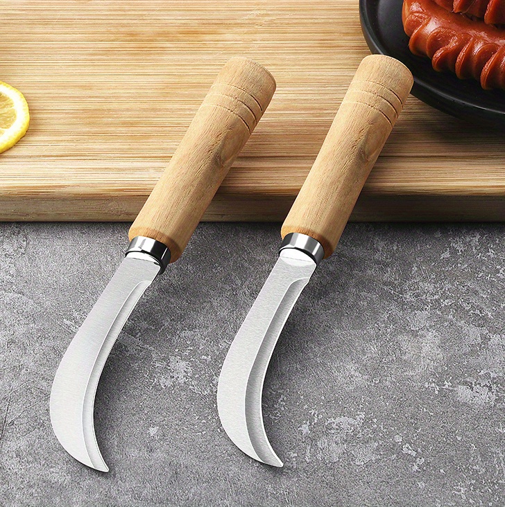 Bending Knife Fruit Knife Stainless Steel Pineapple Knife Mango Knife  Multi-functional Peeling Knife Roast Sausage Special Knife Cutting Hy9195 -  Temu