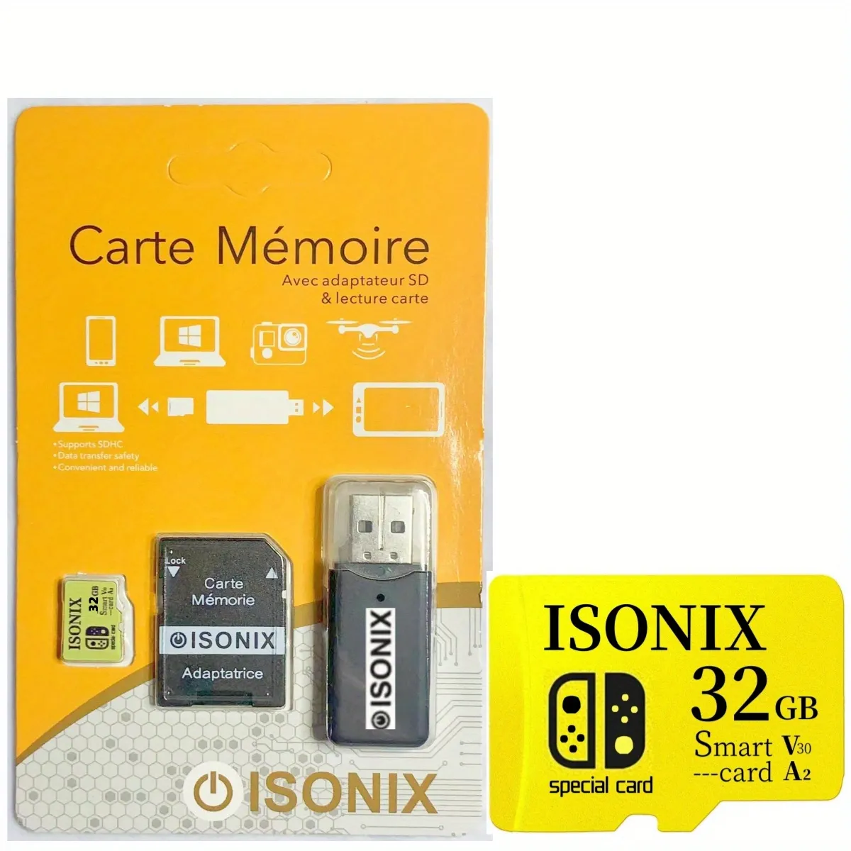 ISONIX Carte Mémoire Micro-sd 64 go SDXC - Cdiscount Appareil Photo