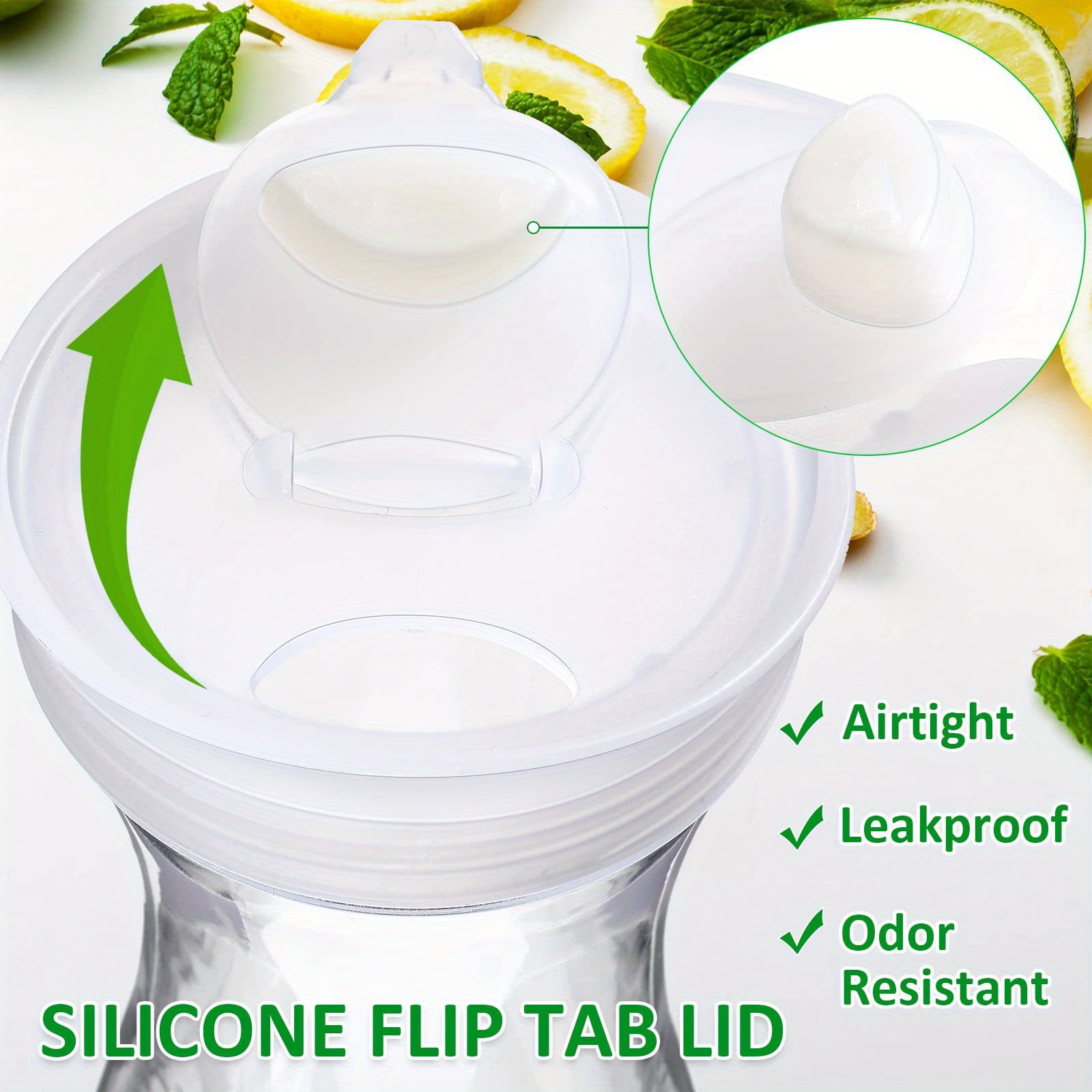 1/2pcs Durable Acrylic Jar, Perfect For Cold Juices & Milk, Anti-Fall  Drinking Bottles, Plastic Carafe With Lid, Clear Juice Bottles, Flip Tab  Lid Pr