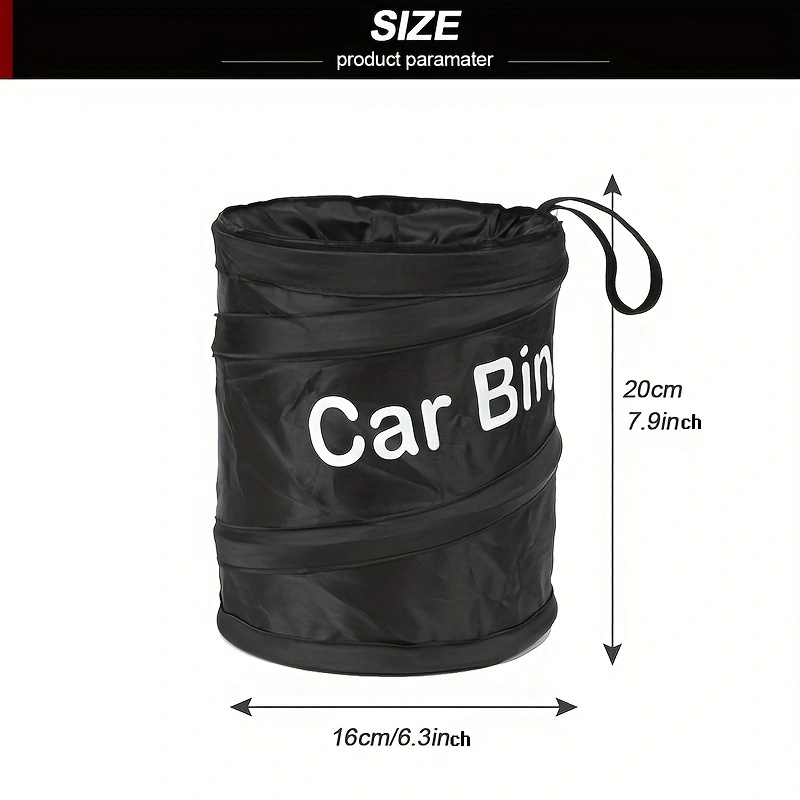 Poubelle de voiture avec couvercle, petite poubelle étanche pour véhicule,  sacs à paillettes, sac à ordures, conteneur organisateur - Type Rose