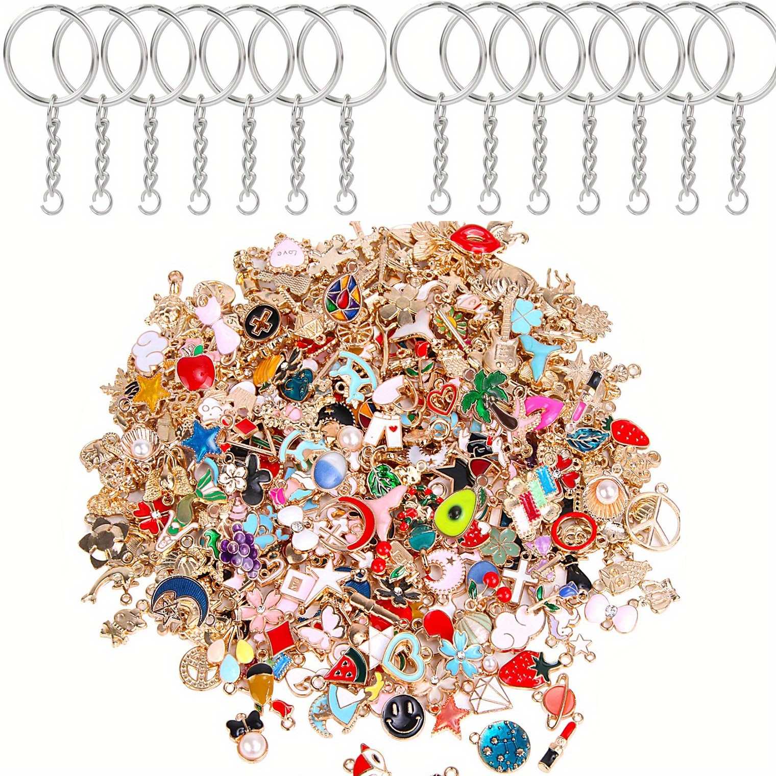 Bulk Wholesale 150pcs Gold Metal Mix Colorful Enamel Charms Jewelry  Pendantfor DIY Bracelet Necklace Earrings Handmade Making Accessories 