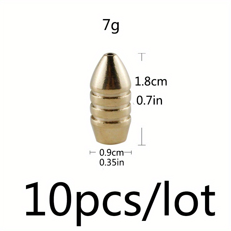 Stainless Brass Sinkers Weights Texas Rig Bullet Shape - Temu United Arab  Emirates