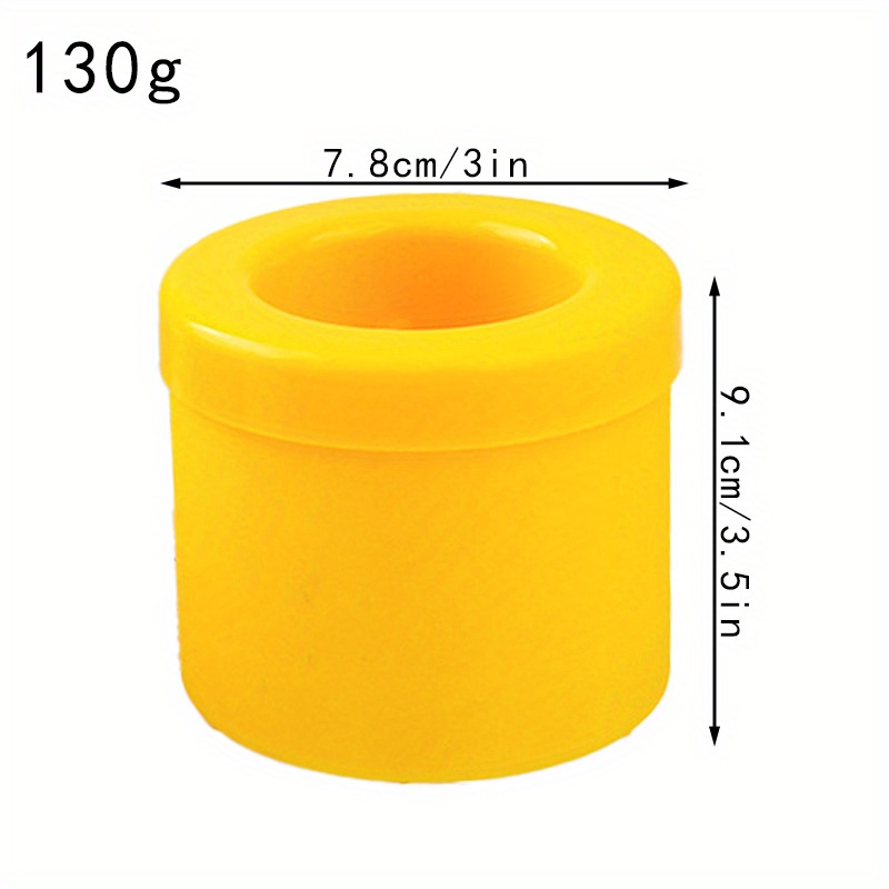Yellow Round Cylinder Shaped Ice Cube Mold