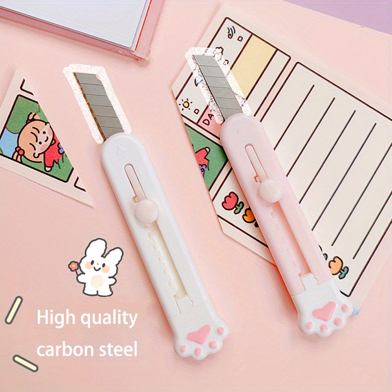 Kawaii Box Cutter Cute Utility Knife Cat Paw Express Box Cutter Letter  Openers Paper Cutter Staionery Knife Mini Pocket Knife