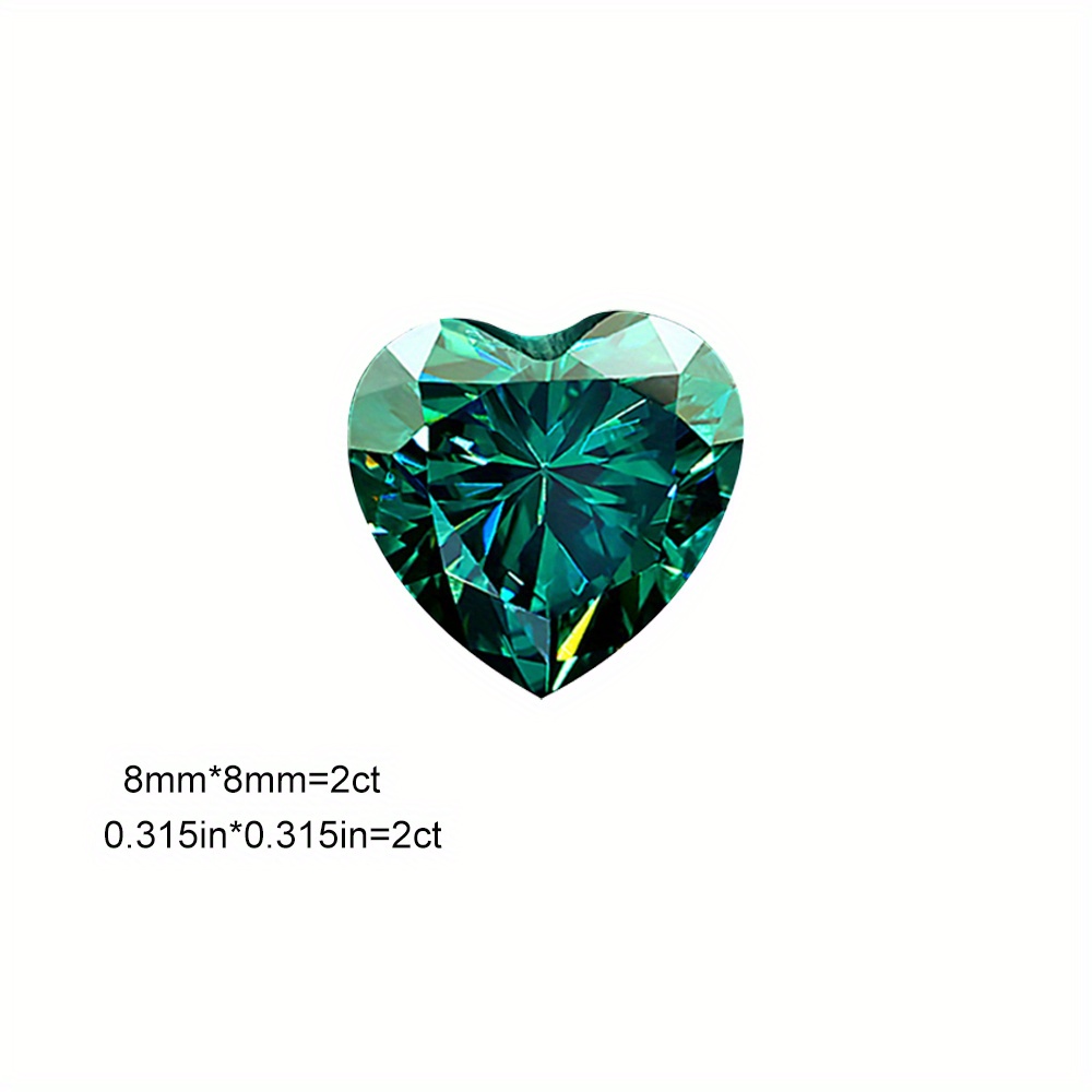 Heart Shape Moissanite Loose Stone 1ct 3ct High Quality Jewelry Match