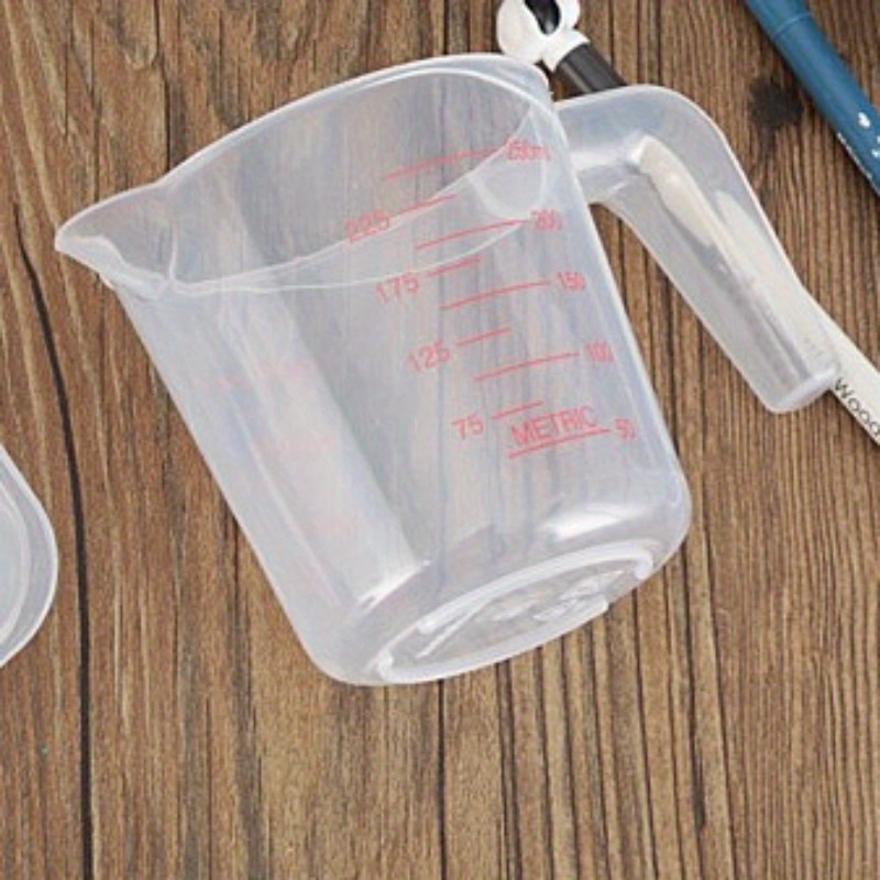 250ml plastic clear measuring cup handle liquid pour spout home kitchen .WR