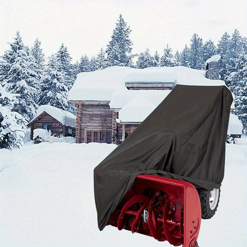 TEMU 1 Paquet, Housse pour Souffleur de Neige, Couverture Oxford 210D Résistante et Anti-UV avec Cordon de Serrage & Boucle Coupe-Vent