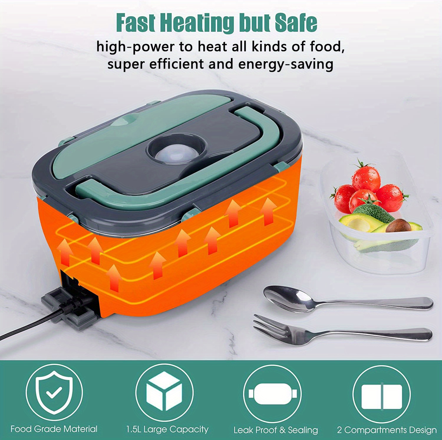 Bento Boxes Electric Lunch Box Leak Proof Lunch Box Double - Temu