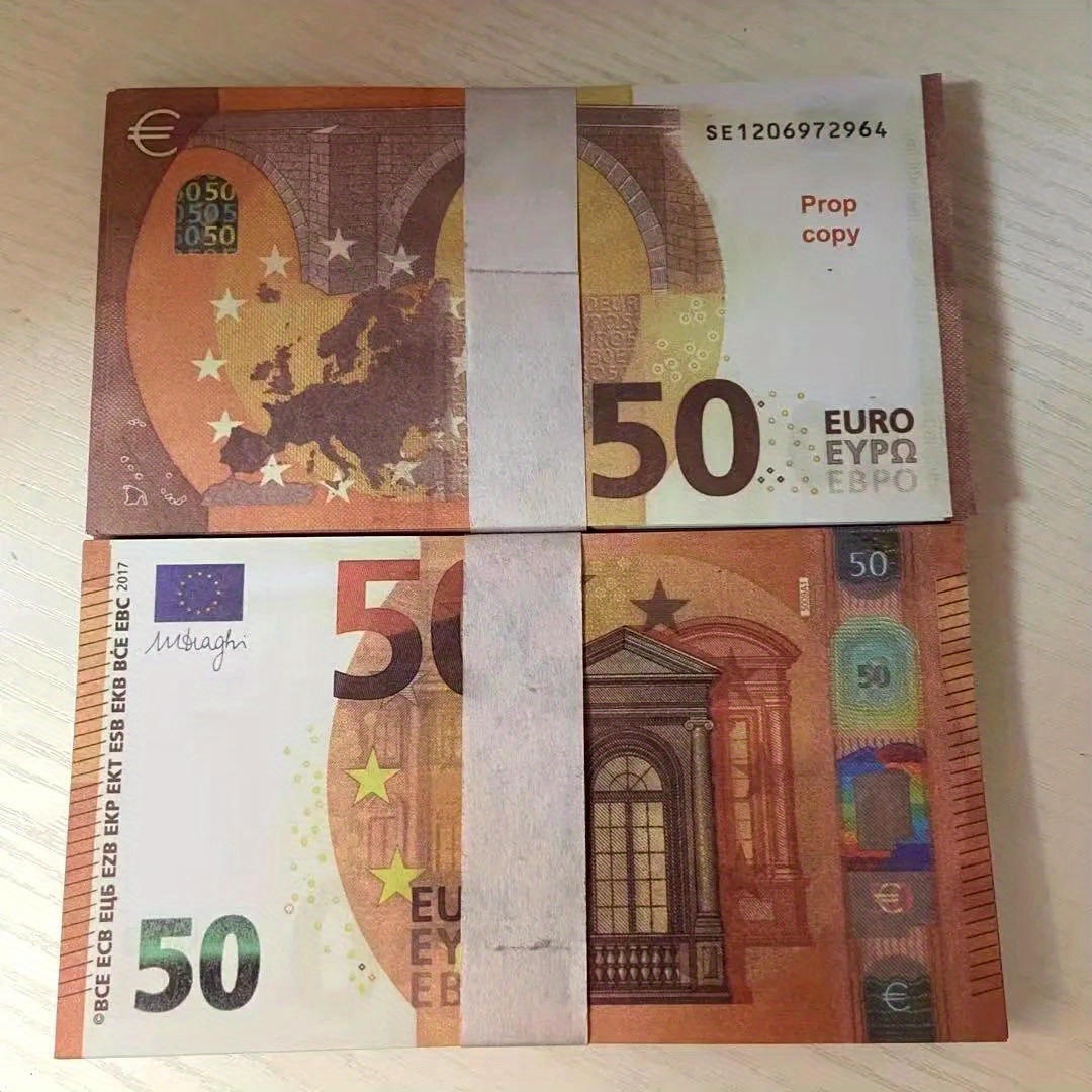 Articles De Fête 2023 Fake Money Banknote 5 10 20 50 100 Dollar Euros  Réaliste Toy Bar Props Copy Currency Movie Money Faux Billets / Pack Du  11,49 €