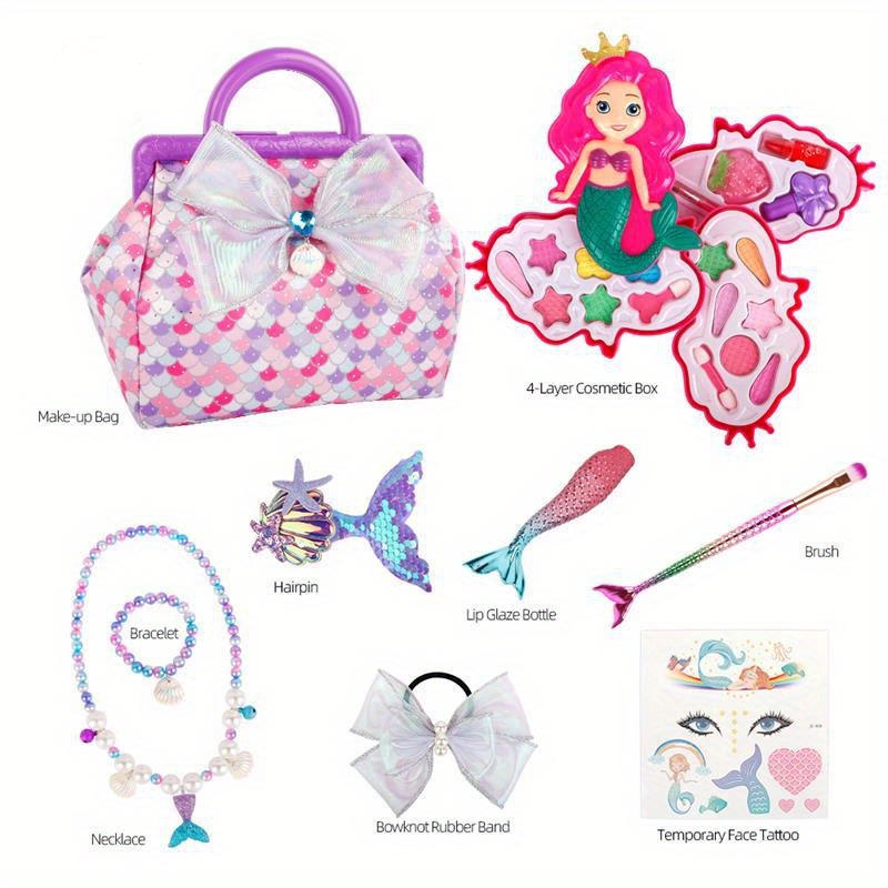 Mermaid Girls Kids Little Princess Dress Up Jewelry Box - Temu